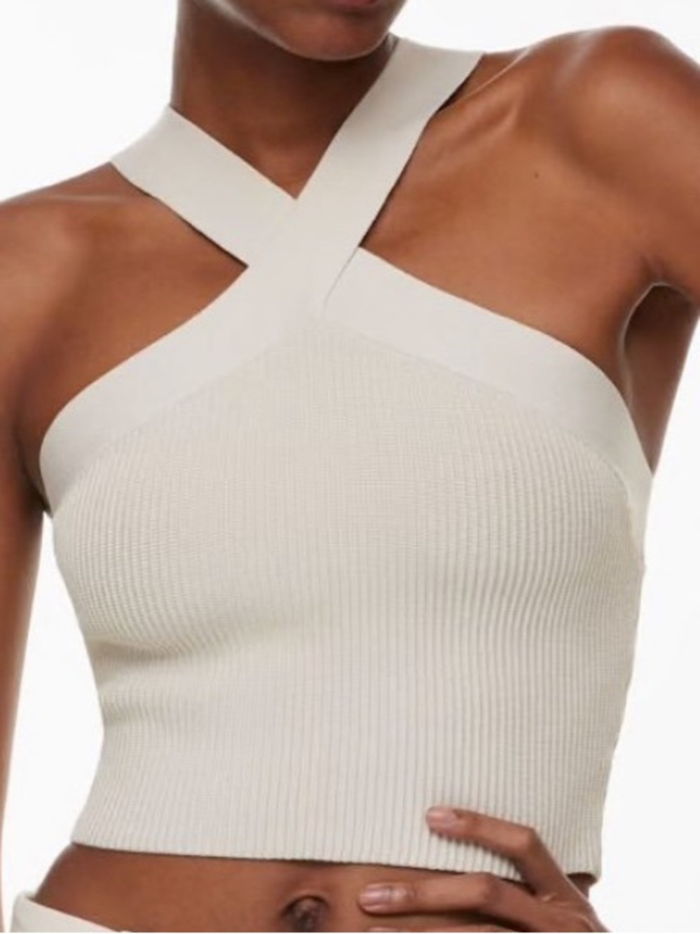 Aritzia Babaton Sculpt Knit Criss Cross Tank Top